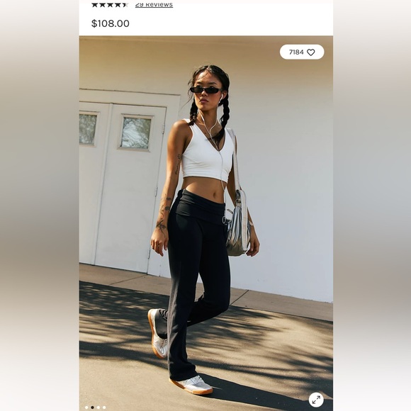 Free People Movement “Never better” fold over pants size XS BLACK *** NWT - Picture 3 of 12